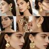 Retro Exaggerated Earrings Women's High-end Metal Stud Earrings Niche Design Light Luxury Temperament Earrings