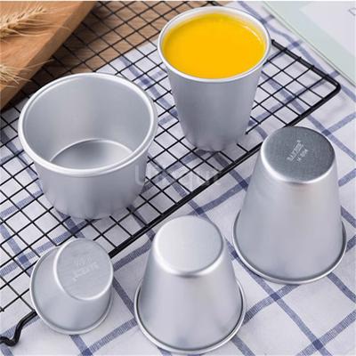 5 or 10 Pcs Set Pudding Cup Molds Mini Fluted Cake Pans Jelly Fast Heat-Up Aluminum Alloy Baking Mold Mousse Dish Cheese Mould