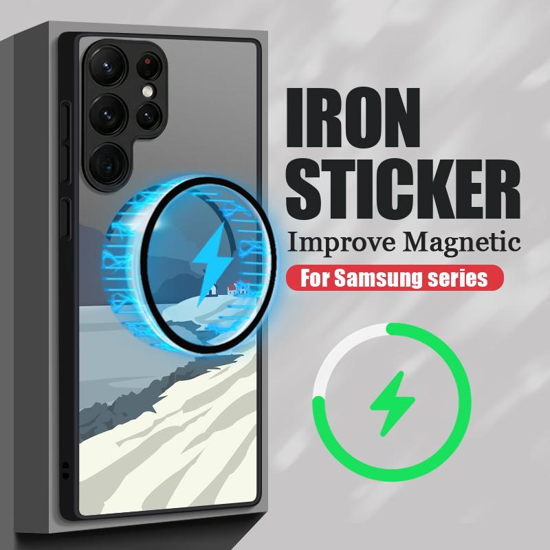 Magnetisch Für Magsafe Hülle Für Samsung Galaxy S26 Ultra S25 Edge S24 S23 S22 Plus S21 FE Berge und Flüsse Landschaft Hybrid Mattes Cover