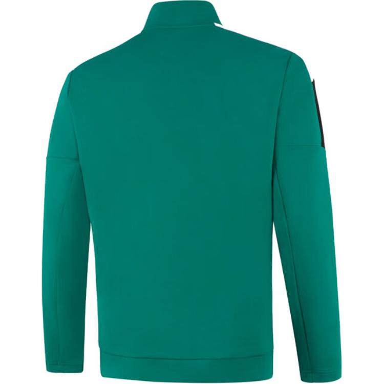 Li-Ning Fitness Fashion Stand Collar Cardigan Long Sleeve Hoodie Men Hoodies Stone-Green AWDUA73-3