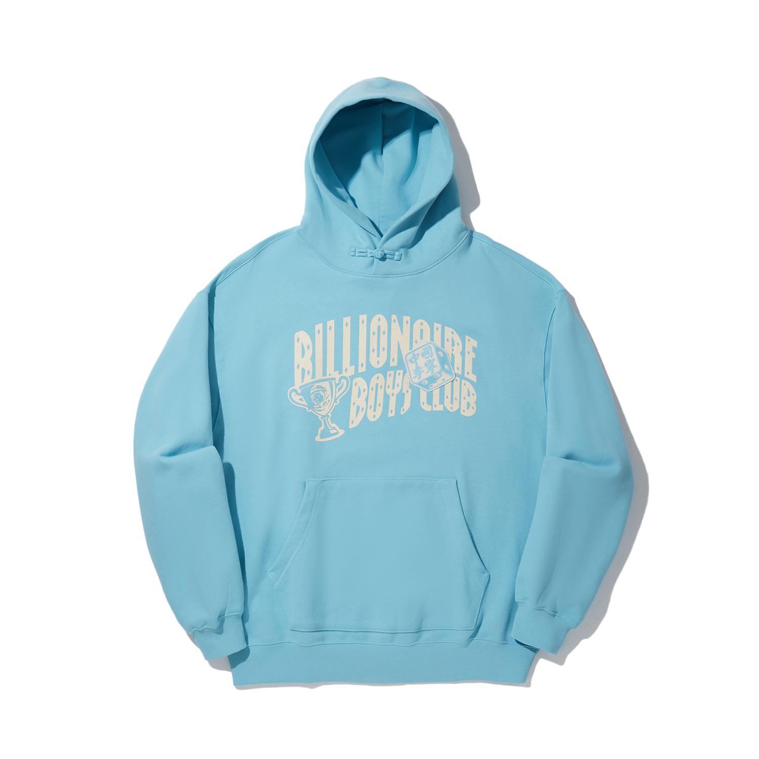 

Li Ning X Billionaire Boys Club Letter Print Comfortable Loose Pullover Hoodie Men hoodies Off-White Blue AWDUG99-6 2XL
