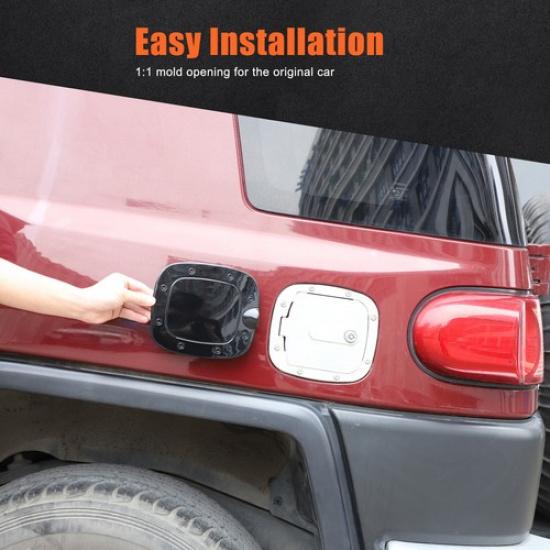 Glossy Black ABS Fuel Tank Cap Trim Cover For Toyota FJ Cruiser 2007-