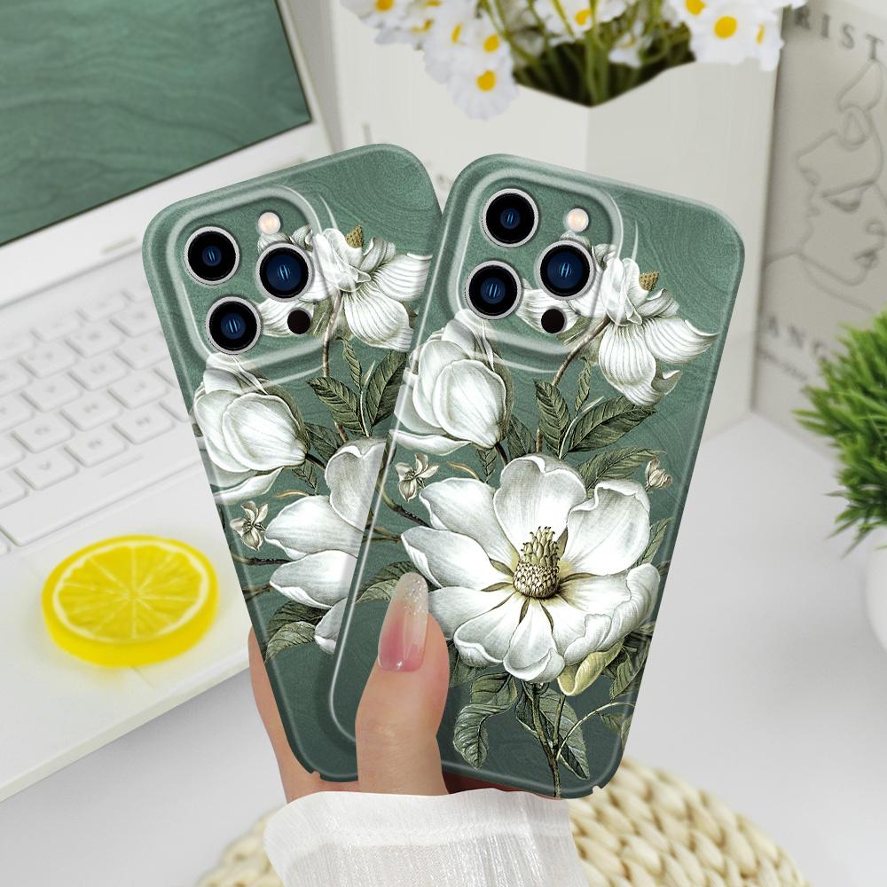 Gorgeous Magnolia Phone Case For iPhone 13 12 11 7 8 6 6S Plus Pro Max Mini X XS XR SE 2020 2022 Film Hard Cover