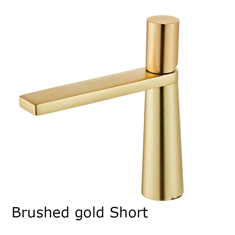 BAKALA Bathroom Faucet Brush gold Basin Faucet Mixer Hot &Cold Bathroom Basin Faucet Mixer Tap Hot and Cold Sink faucet