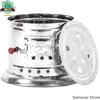 12 Liter Samovar 2 Pieces Aluminum Teapot Gift (Double Sprinkler Inner Brewing) Extra Inner Teapot, Strainer Turkish Samovar Tea Ceremony Tea Picnic