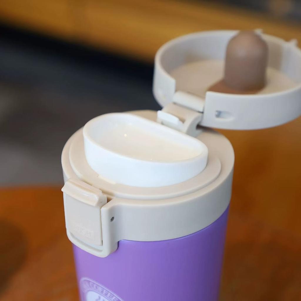 380ML Coffee Cup Tumbler Thermos Cup Stainless Steel Tea Coffee Leak-Proof Thermos Mug Car Insulated Water Bottle Vacuum Flask