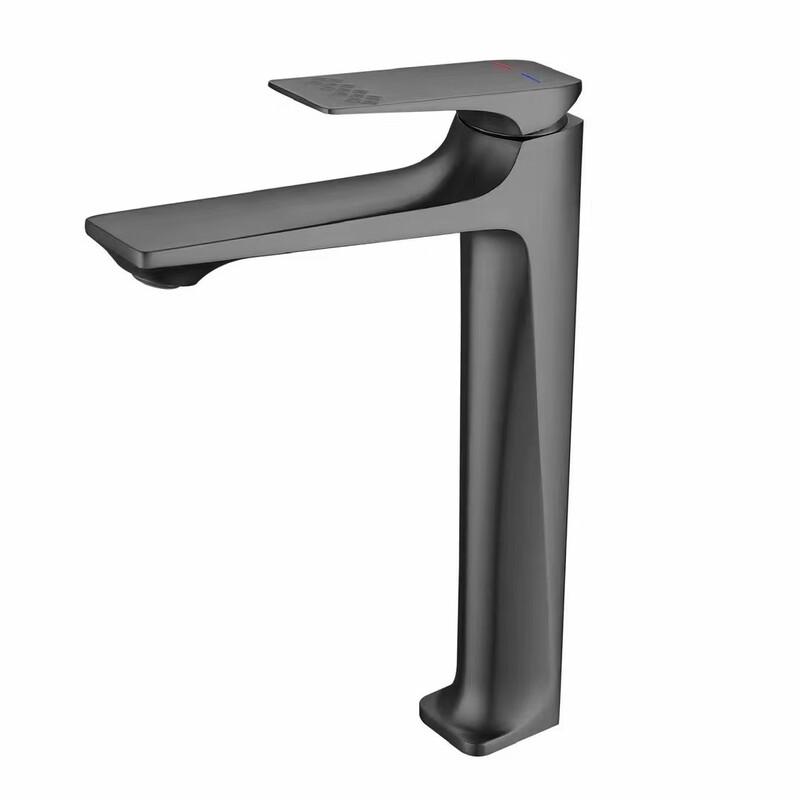 Light Luxury Gunmetal Grey Bathroom Basin Faucet
