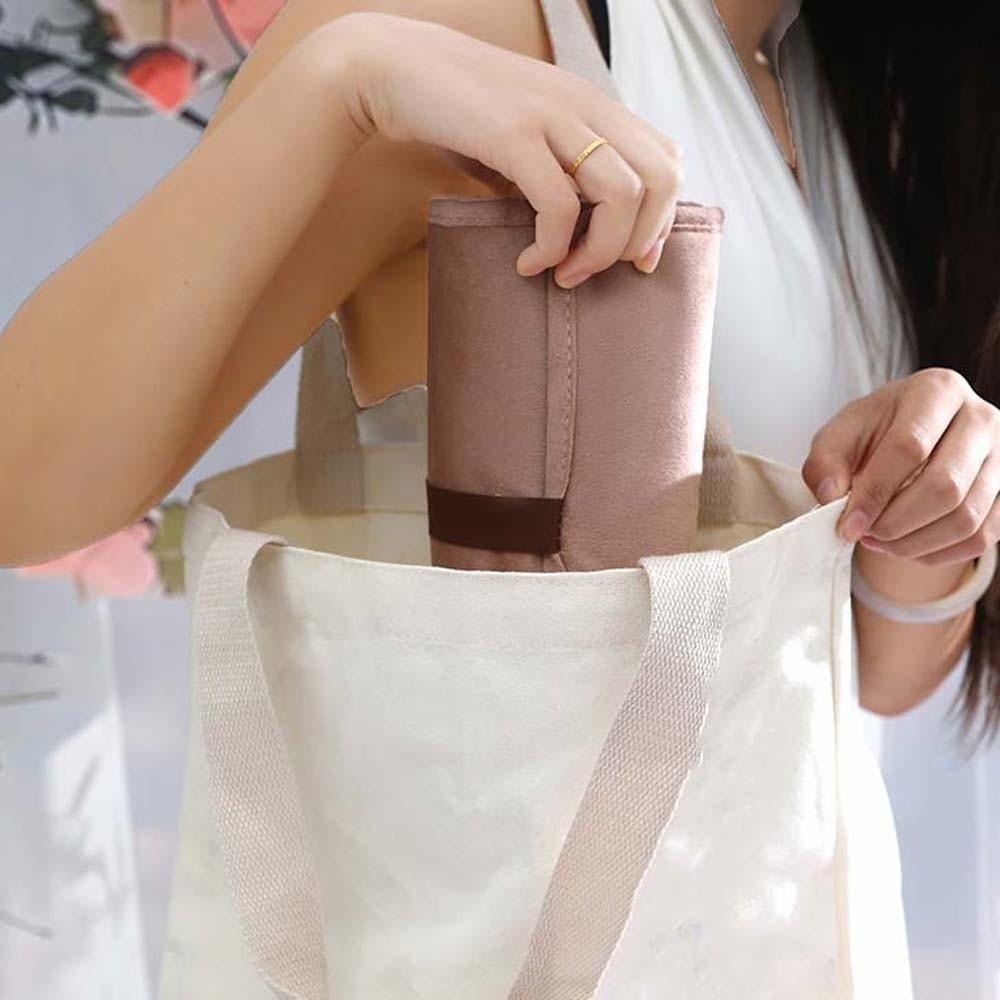 Compact Rolled Jewelry Storage Bag PVC Rings Necklace Storage Pouch Bracelets