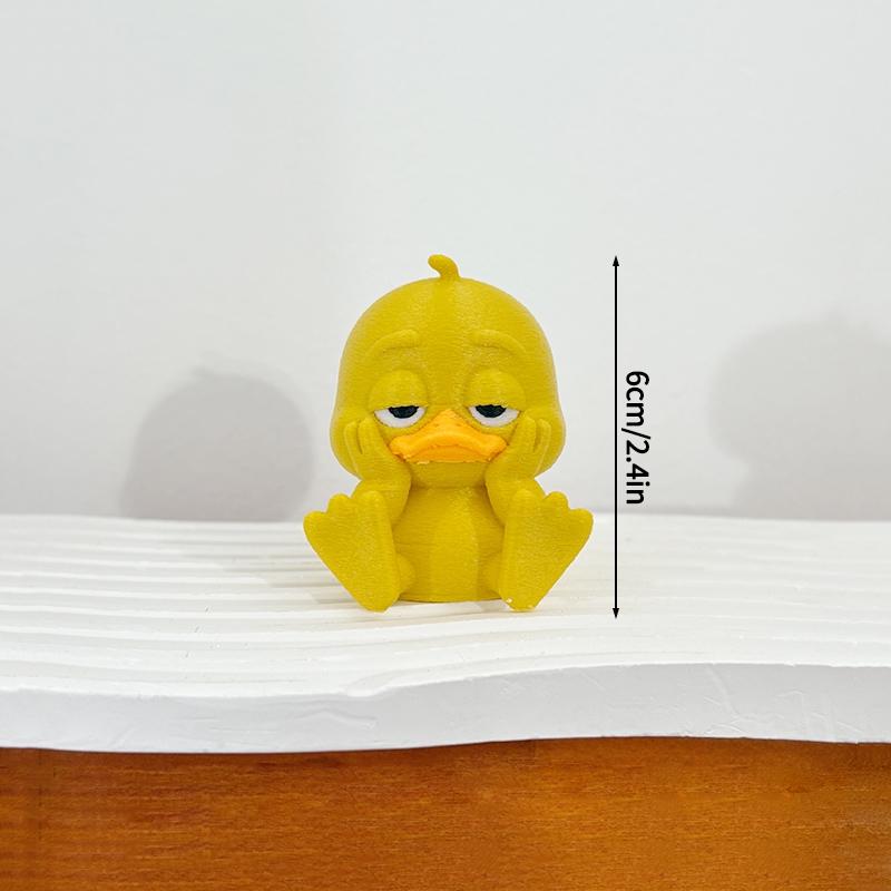 3D Ornament Rozzlobená kachna Vtipná bílooká žlutá kachna Stolní doplňky Domácí dekorace a Dekorace do auta Párty dárek