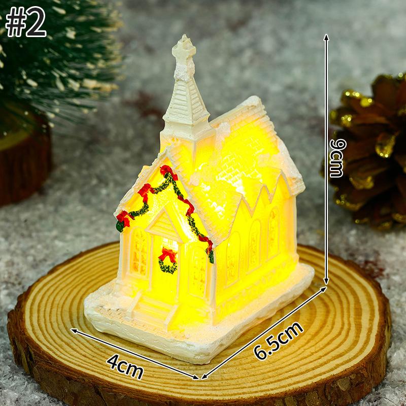Christmas Home Decoration Xmas Desk Accessories House Micro Landscape Santa Claus Figure Christmas Gift for Women Girls