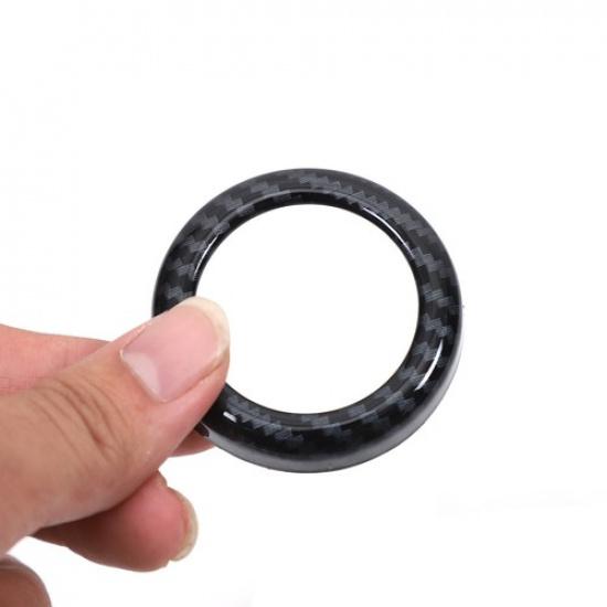 Carbon Fiber Air Conditioner Switch Cover CD Button Ring For Nissan 370Z 09-20