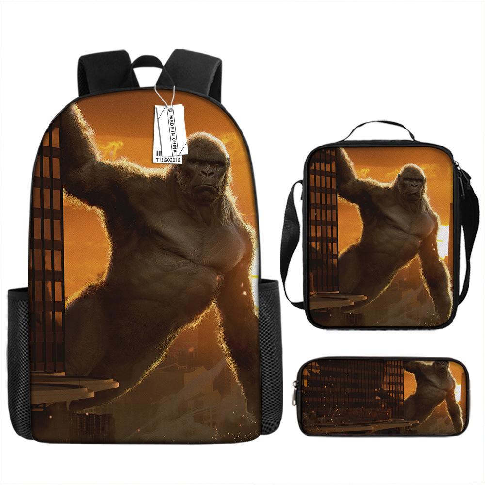 Godzilla Godzilla Student School Bag Cartoon Children Backpack Satchel Anime Trend