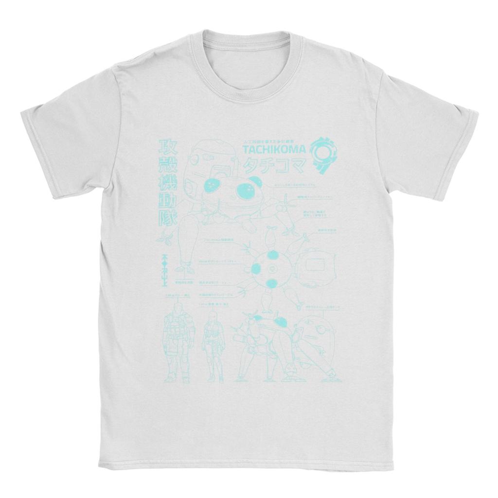 Men Ghost In the Shell T Shirts  100% Cotton Clothes Vintage Short Sleeve Round Collar Tee Shirt Unique T-Shirt