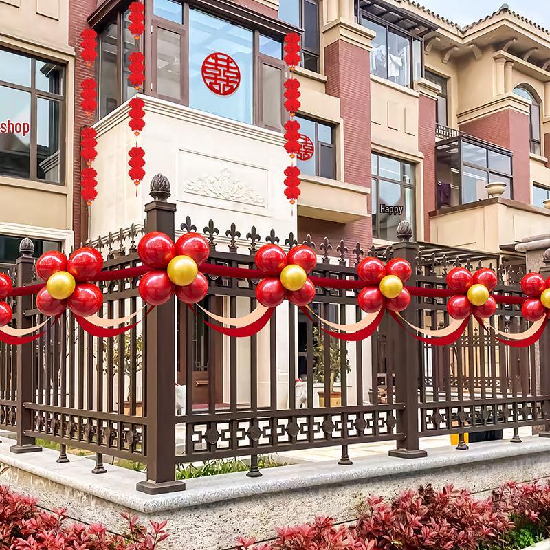 Rustic Wedding Decoration Set: Staircase, Balcony & Courtyard Accents