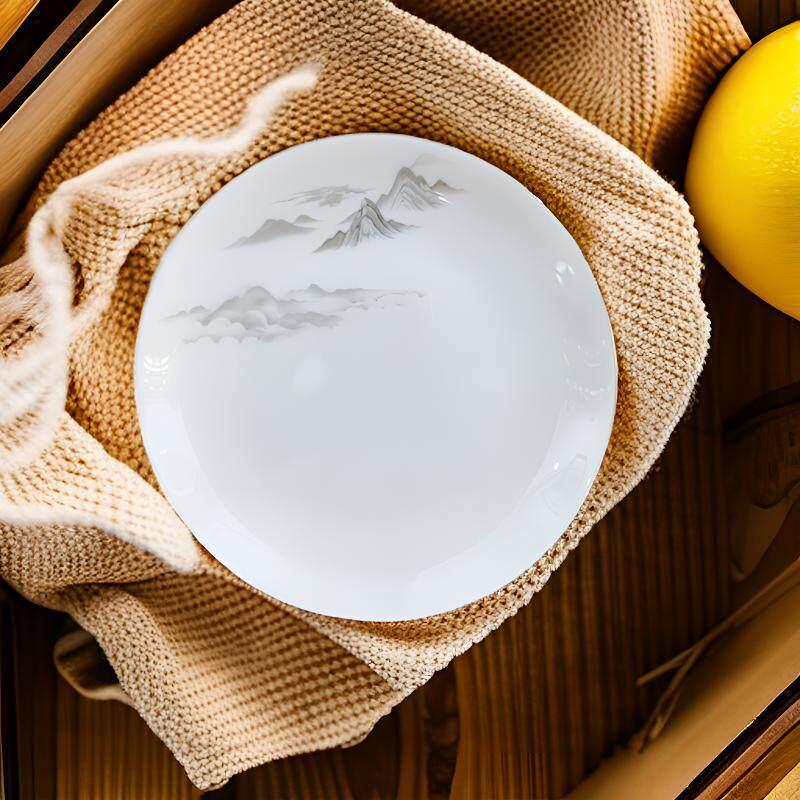 Luxury Gold Rim Bone China Tableware Set - Elegant Ceramic Plates, Bowls, and Dishes for Hotels or Home Use