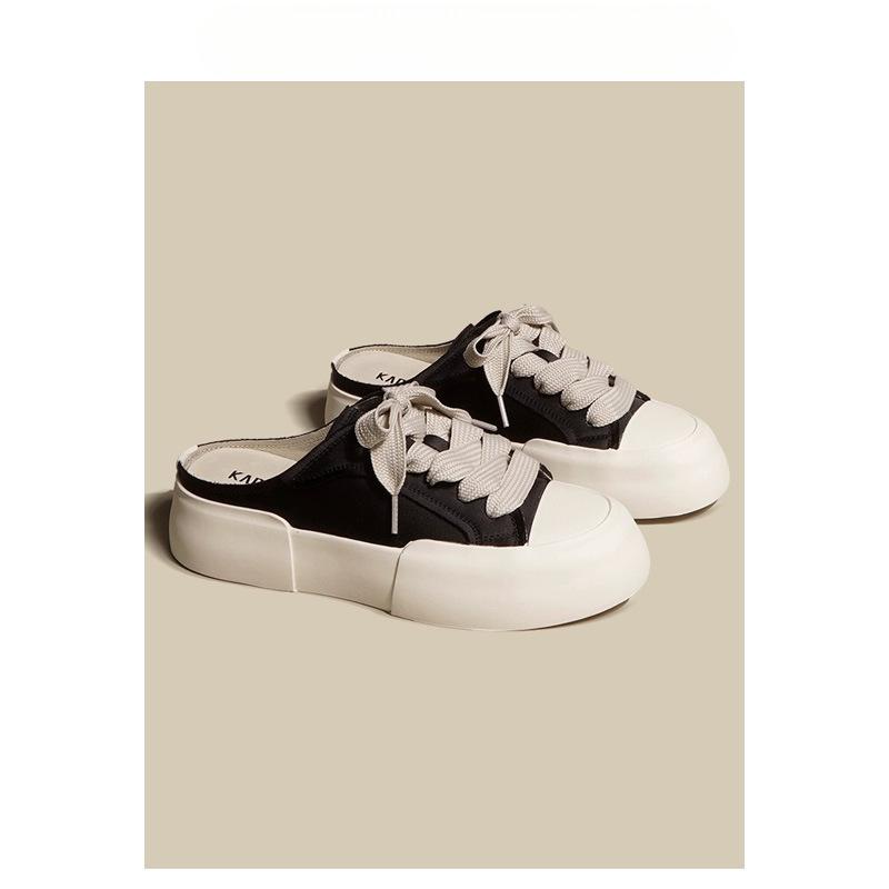 

Нишевые розовые атласные туфли женские 2025 новые туфли-мюли с закрытым носком женские весенне-летние уличные туфли на платформе повседневные туфли 40 чёрный