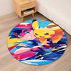 Pokémon Printed Round Rug Carpet Chair Rug Area Rug Entryway Doormats,for Office Chair Living Room Bedroom Kitchen Room.