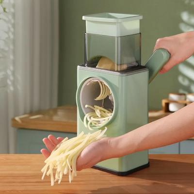 3-in-1 Kitchen Hand Cranked Vegetable Slicer with 6 Interchangeable Blades,used for Grinding,shredding,slicing,and Kitchen Tools
