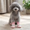 4 Pcs Pink Dog Boots Breathable Mesh Dog Sneakers Comfort Fit Pet Shoes  Paw Protection