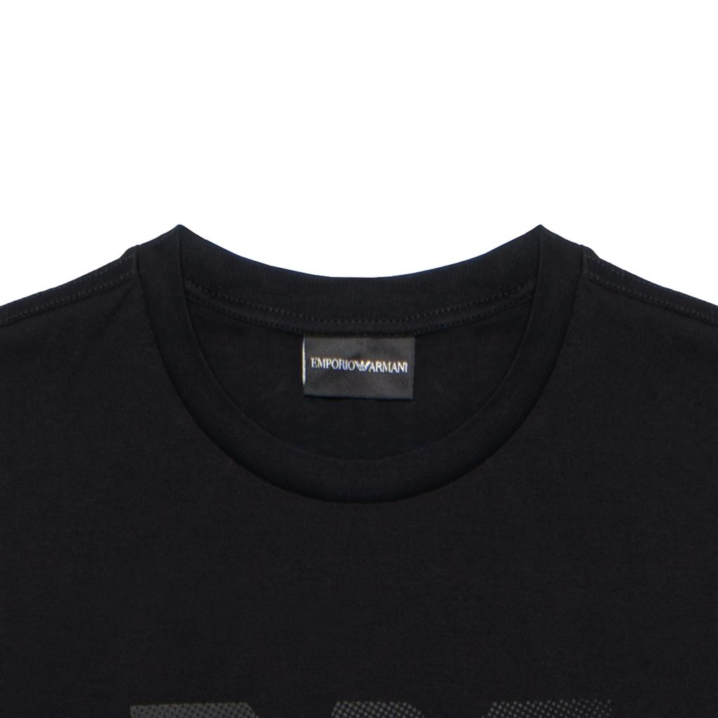Emporio Armani Logo Print Solid Color Crew Neck Short Sleeve T-Shirt Men tops Black 3K1TE6-1JSHZ-0999