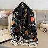180*90cm Luxury Brand Women Scarf Summer Silk Shawl Lady Wrap Soft Female Echarpe Designer Beach Stole Bandanna foulard muffler