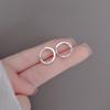 Love Ear Buckle Women's Simple Zircon Heart-shaped Earrings Temperament Ins Cold Wind Loop Earrings