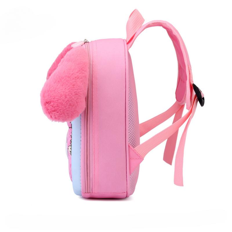 2025 Spring New Cute Cartoon Children Schoolbags Adorable Big Ears Plush Doll Kid's Backpack Ultra Light Kindergarten 3-6 Years Old Baby Girl Book Bag