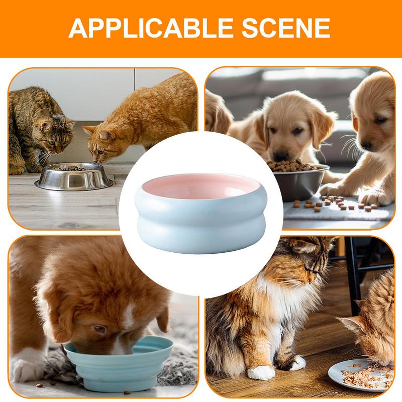 Cat Bowls Ceramic Water Bowl For Cats Kitten Feeding Dish Microwave Safe Dish For Veterinary Pet Puppy Travel Household