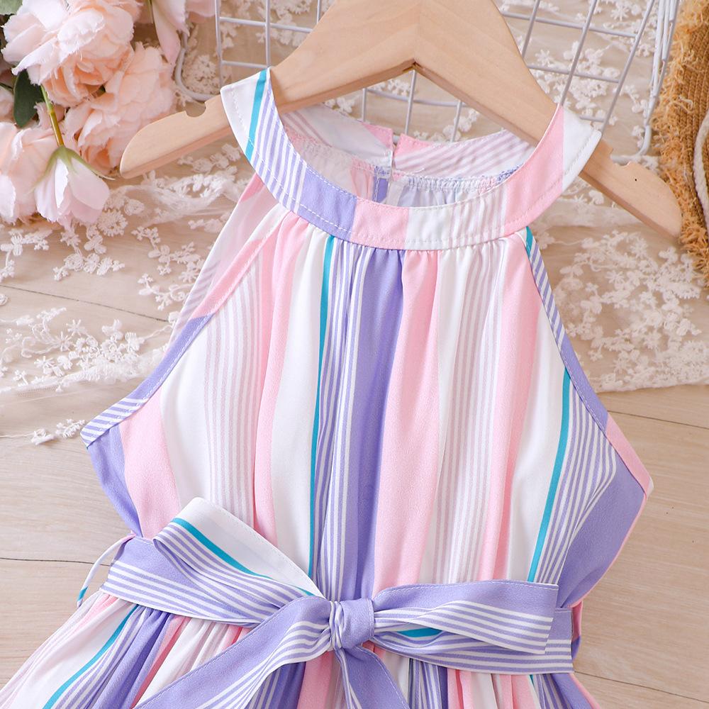 Sommer-Halterkleider für Kinder, blumig, lässig, ärmellos für Mädchen