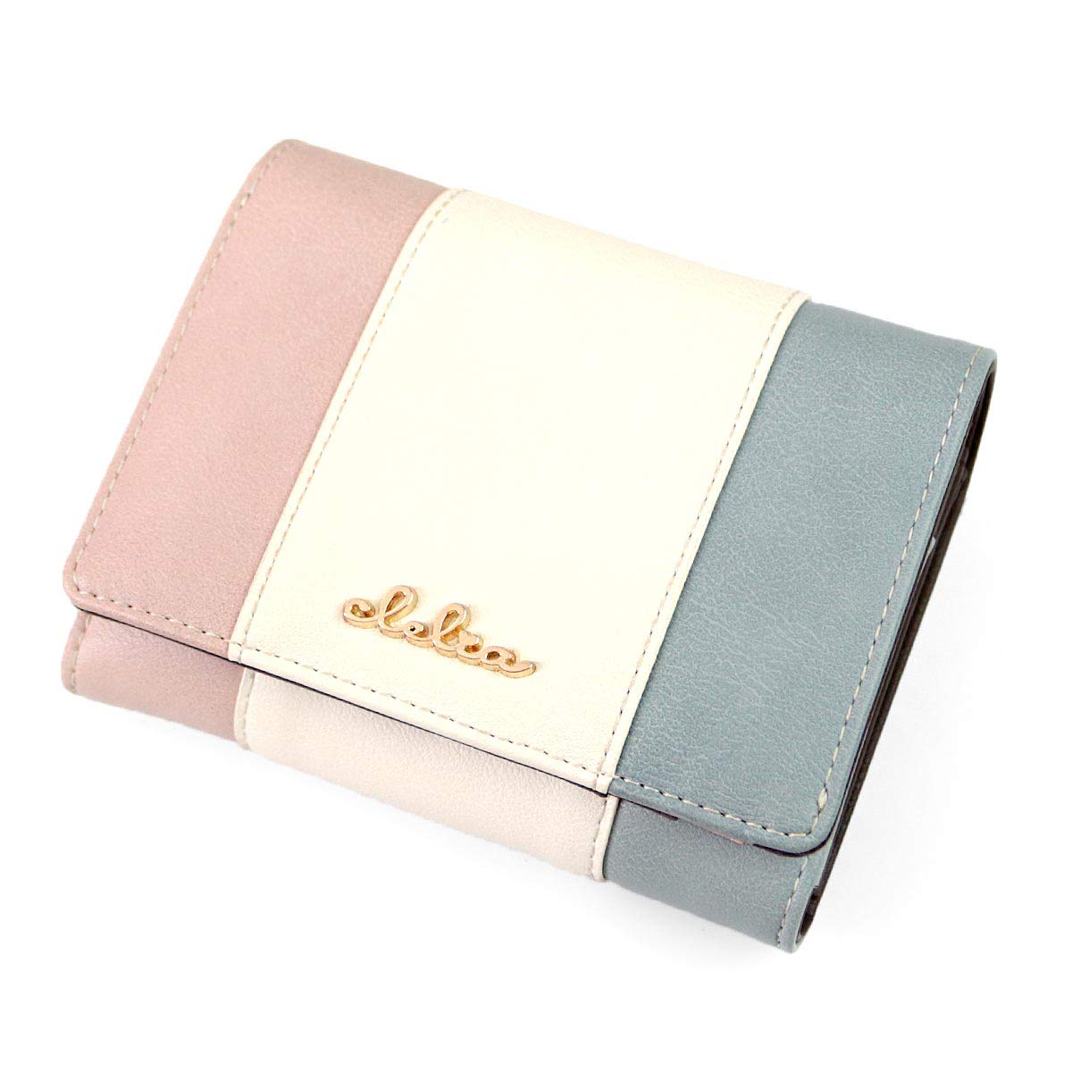

Folding Large Liberte Series [Cleria] Women s Wallet, Capacity, Bifold, Tricolor, [CL-17075] (Milky Pale)