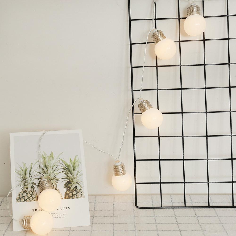 1,5m 10-LED Milchweiß Lichterkette Dekolampe für Haus Hof Weihnachtsfest