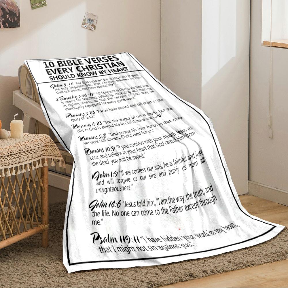 Christian Bible Verses Blanket DesignFlannel blanket for bedroom, living room, sofa, and nap
