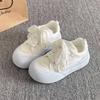 Student thick baseplate shoes women's 2025 new summer breathable little white shoes children ins trendy versatile bread shoes women