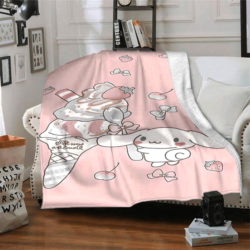 1 stuks ijskonijn deken Lichte Flanellen Plaid voor Bank Bed Reizen Kamperen Woonkamer Kantoor Bank Stoel