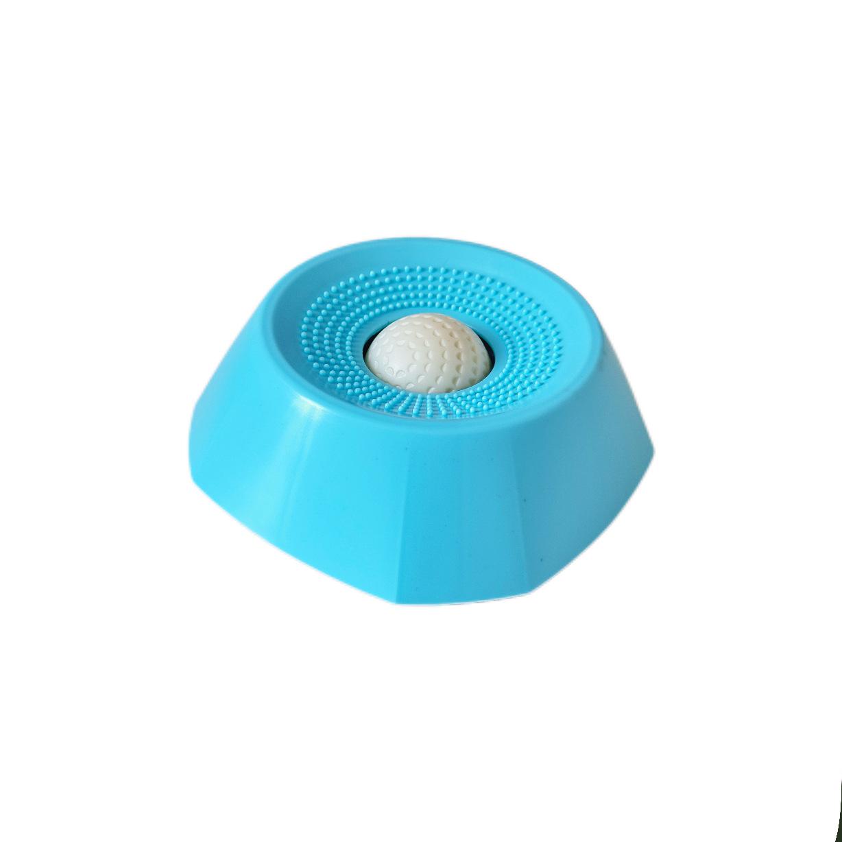 

Popular new anti suffocation slow food dog bowl spherical design interactive puzzle healthy diet pet feeder синій