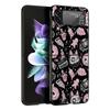 Pink Cat Skull Sorceress Witch Hard Black Cover for Samsung Galaxy Z Flip 7 6 5 4 3 5G Phone Case Flip7 Flip6 Flip5 Flip4 Flip3