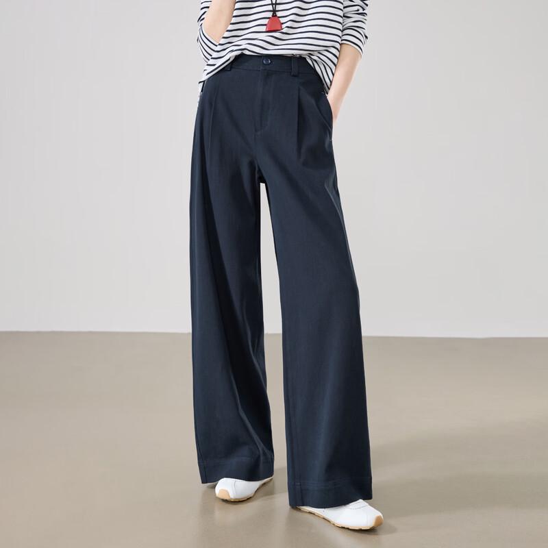 

ESE-Y Women s Lyocell Linen Blend Wide-Leg Trousers 29