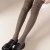 Women's Knee-High Socks - High Elasticity Thin Long Stacked Solid Color Polyester Stockings, All-Season Machine Washable