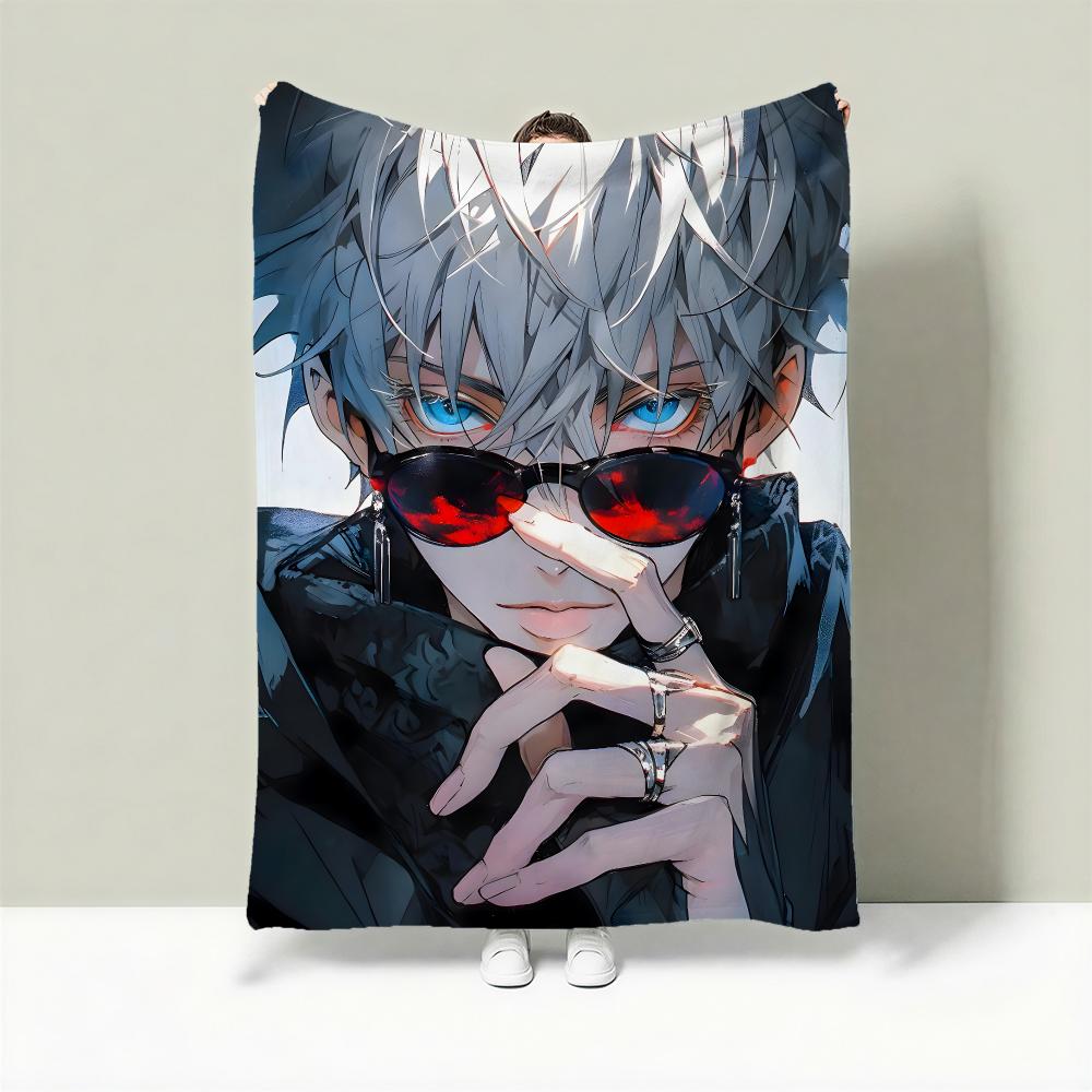 

Anime J-Jujutsu Kaisen Throw Lightweight 240g Flannel Blanket Soft Skin-friendly for Summer Cooling 75cmx90cm
