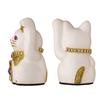 Glückskatze Schmuck Katze Mehrfarbig Linke Pfote erhoben Keramik Glückskatze Glücksbringer Feng Shui Ornament (S-SIZE Weiß) / _ Glückskatze (jwc_S Weiß)