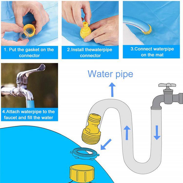 PVC Children's Outdoor Water Play Sprinkler Pad