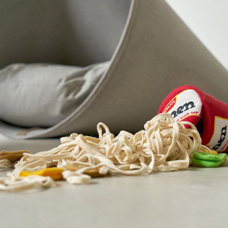 Dog Sniffing Toy Funny Interactive Puzzle Plush Noodle Shape Leaking Food Toys for Dogs Cats Pets