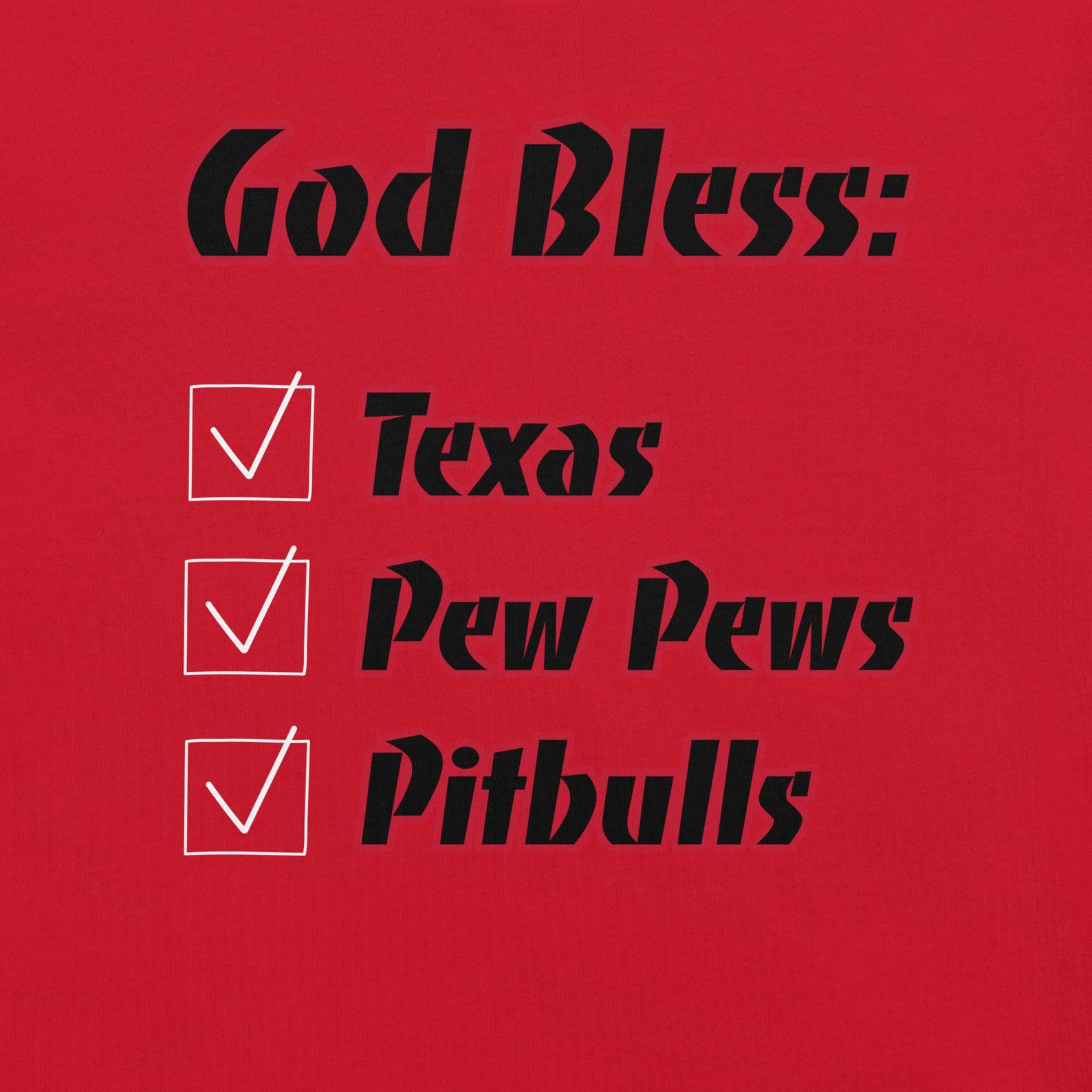 BlkWt.Co -  God Bless Texas  - Unisex t-shirt M