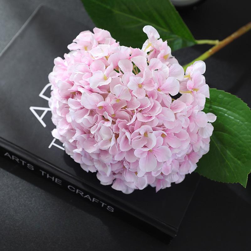 

Реалистичные искусственные цветы гортензии 66 см Большие цветы Искусственные поддельные гортензии для домашнего декора Цветочные композиции Свадебные букеты Центральные элементы 1pc розовый/шампанского