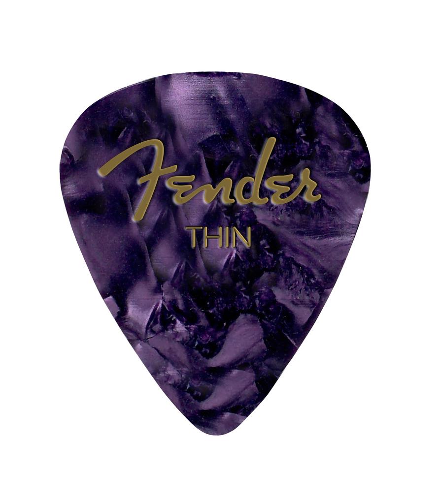 Fender Pick 351 SHAPE PREMIUM PICKS COUNT PURPLE MOTO -12 THIN,