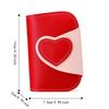 Patchwork Style PU Two-tone Key Case Mini Size Multi Slots Card Holder Multifunctional Portable Keychain Wallet Women