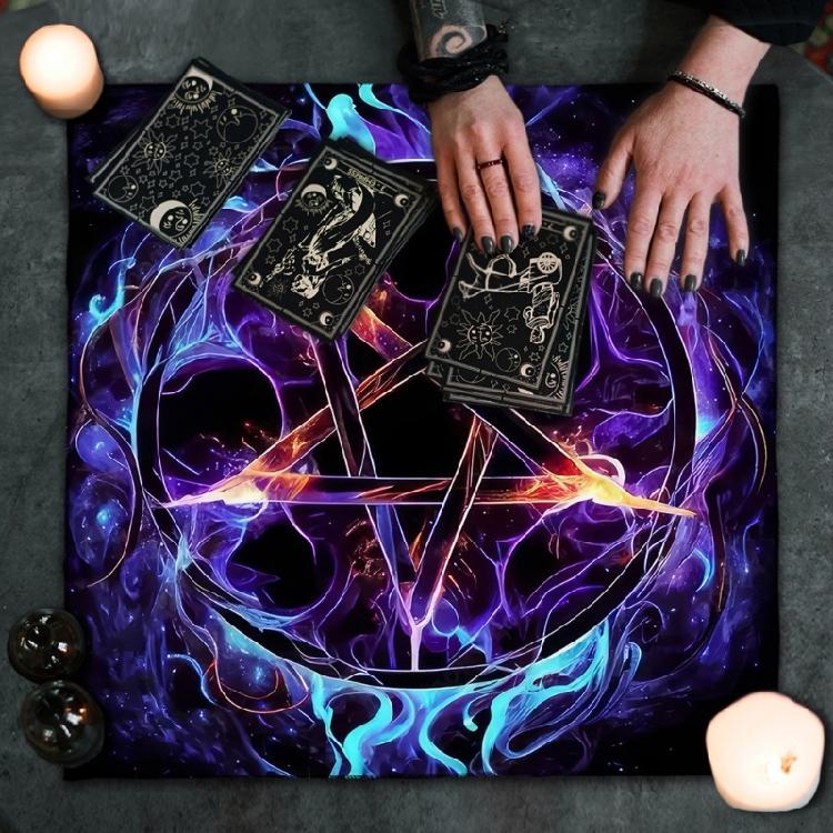 Multifunctional Tarots Card Table Cover Square Decorations Tarots Tablecloth Witchcraft Divination Altar Table Cloth