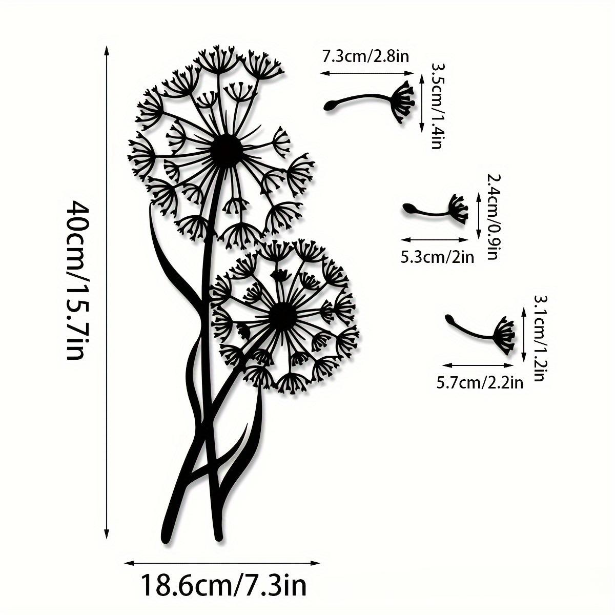 

Одуванчик Металлическое настенное искусство, Металлический настенный декор, Настенные украшения, Минималистское настенное искусство чёрный