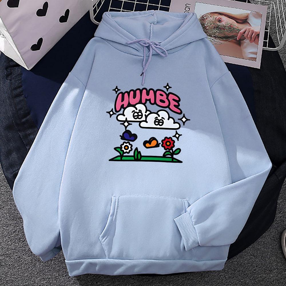 Humbe Singer Graphic Hoodies Long Sleeve Men Women Hooded Sweatshirts Cartoon Graphic Pullovers Unisex Clothes Winter Pocket Top