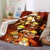 1pc Narutos Evolutionary Journey Flannel Blanket for Super Soft Cute Comfort Blanket for Travel Bedding Couch Sofa Blanket Y72347